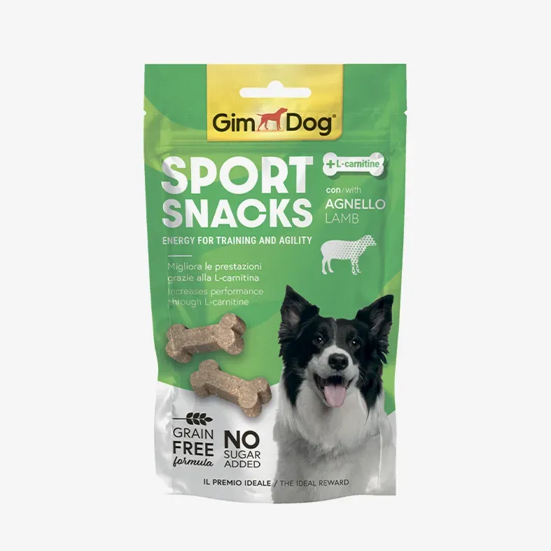 Снеки Gimdog Sport Snacks With Lamb с мясом ягненка для тренировок, 60 г