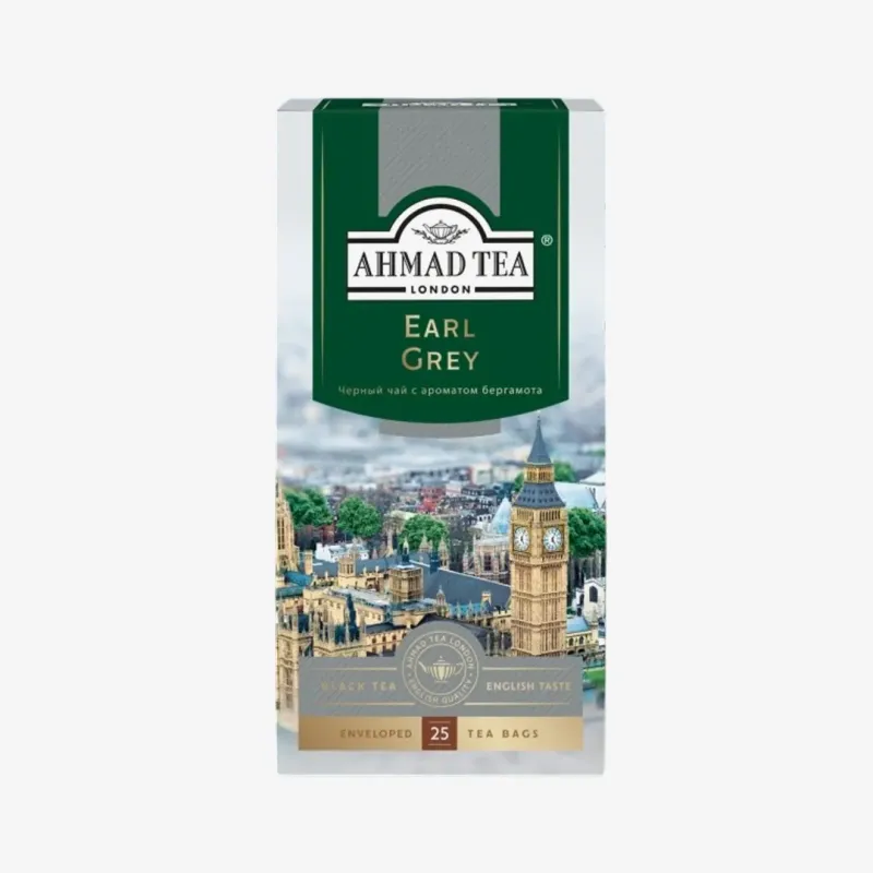Чай Ahmad Tea earl grey черный со вкусом бергамота 25 пакетиков