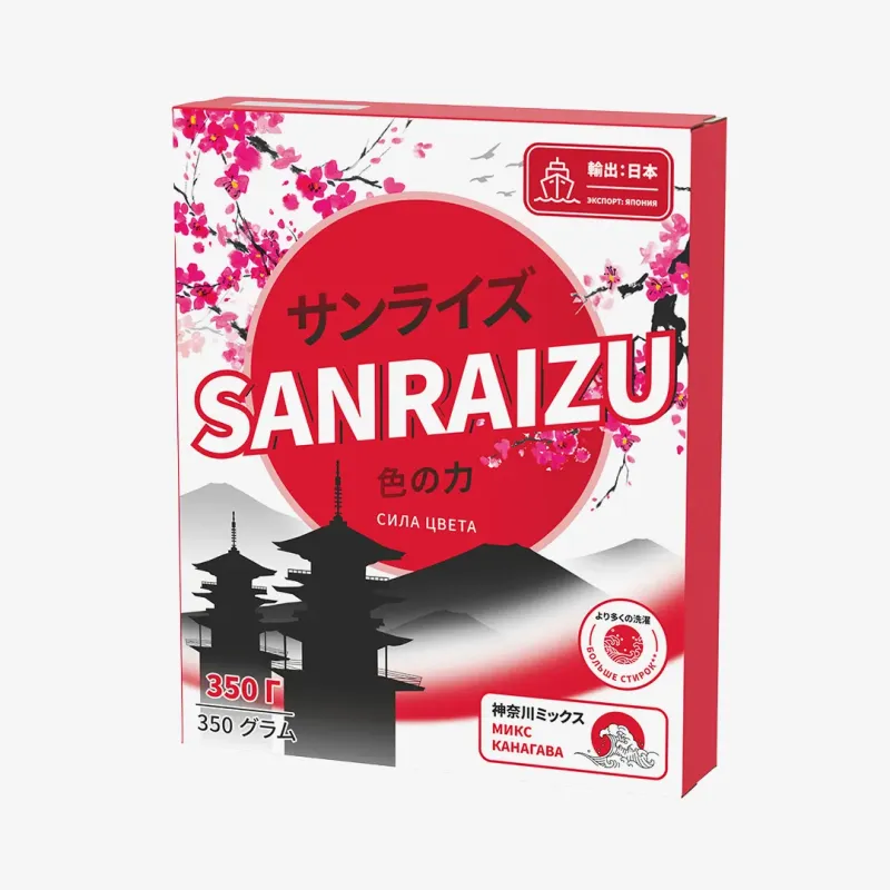 Порошок Sanraizu для стирки сила цвета, 350 г