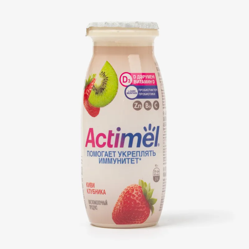 Напиток Actimel кисломолочный киви и клубника, 95 г