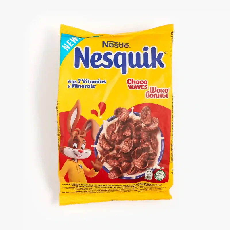 Готовый завтрак Nesquik Waves Cereal Bag, 210 г