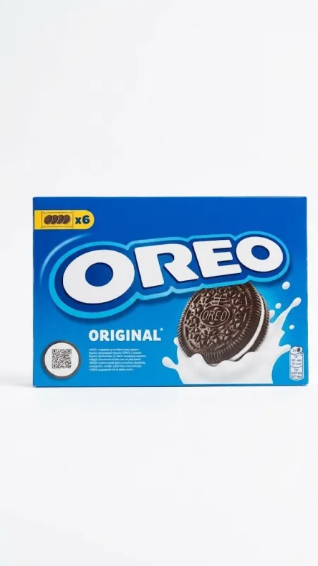 Печенье Oreo Original (Орео Оригинальное) с какао и ванильной начинкой, 228 г (6 пакетиков по 38 г / 12 порций)