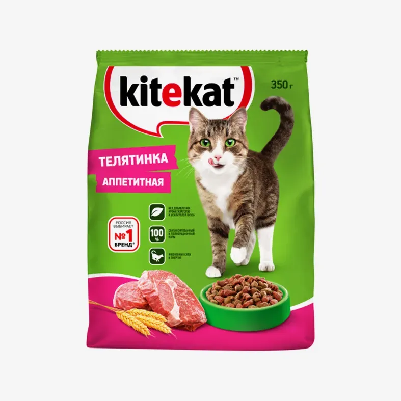 Сухой корм Kitekat телятника аппетитная для кошек, 350 г