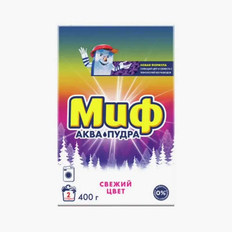 Порошок Миф для стирки автомат, свежий цвет 400 г