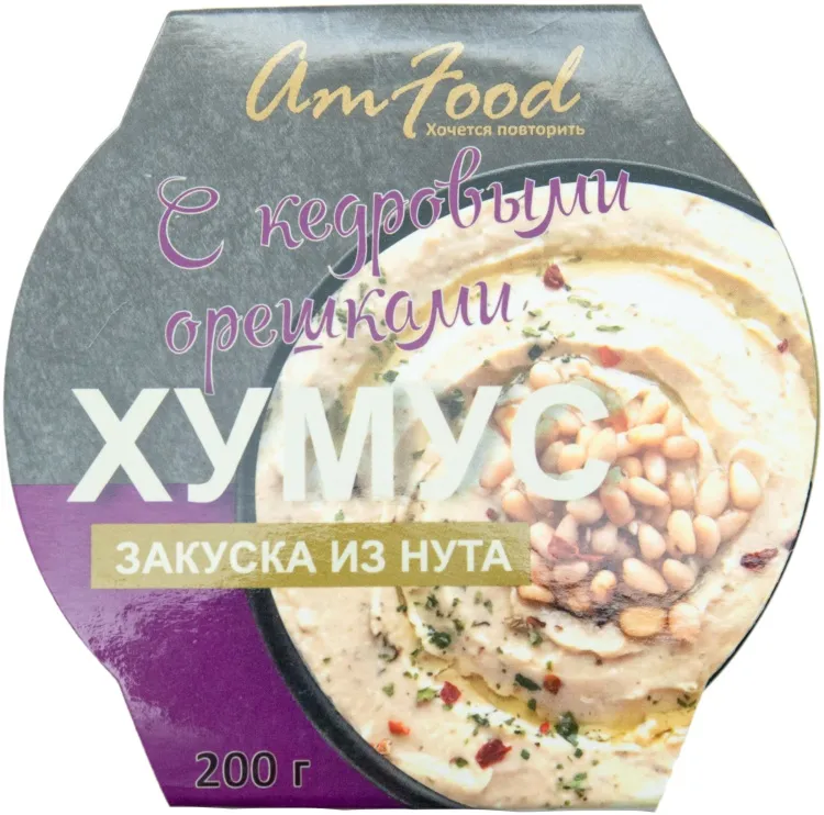 Am food хумус с кедровыми орехами 200 г